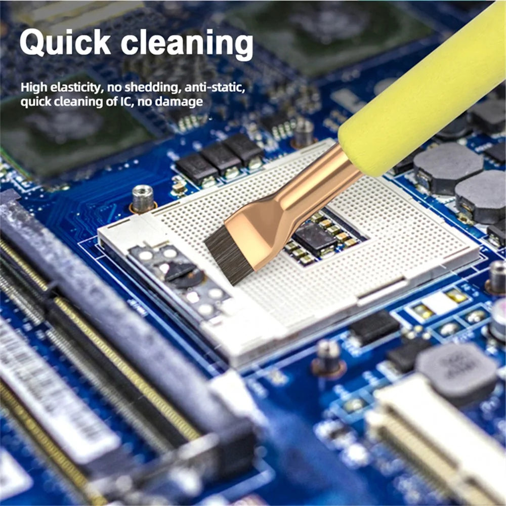 VBEST VBST-81 2Pcs PCB Circuit Board Cleaning Brush Motherboard IC Tin / Glue Remover - 5