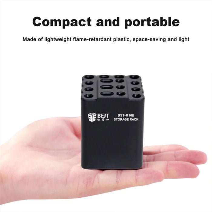 BEST BST-R16B 16-Hole Classified Storage Box Soldering Iron Tips Organizer Phone Repair Tool Holder - 3