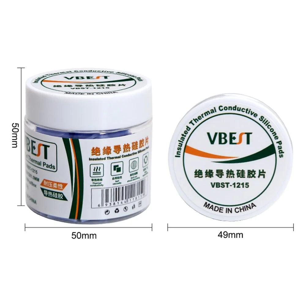 VBEST VBST-1215 Insulated Thermal Conductive Silicone Pads for Electronic Chips IC Motherboard Repair - 7
