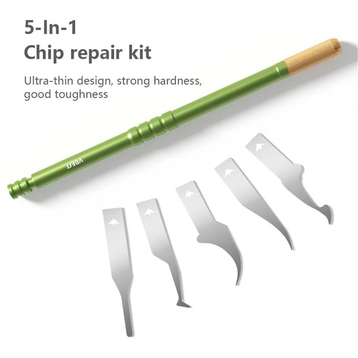 VBEST VBST-79A 5-in-1 CPU Pry Knife Kit Mobile Phone Motherboard IC Chip Glue Remove Repair Tool - 3