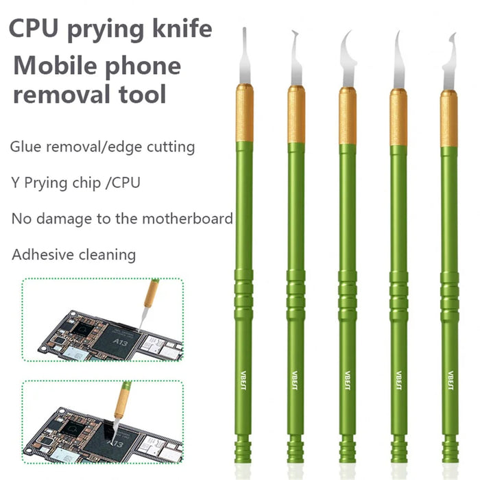 VBEST VBST-79A 5-in-1 CPU Pry Knife Kit Mobile Phone Motherboard IC Chip Glue Remove Repair Tool - 6