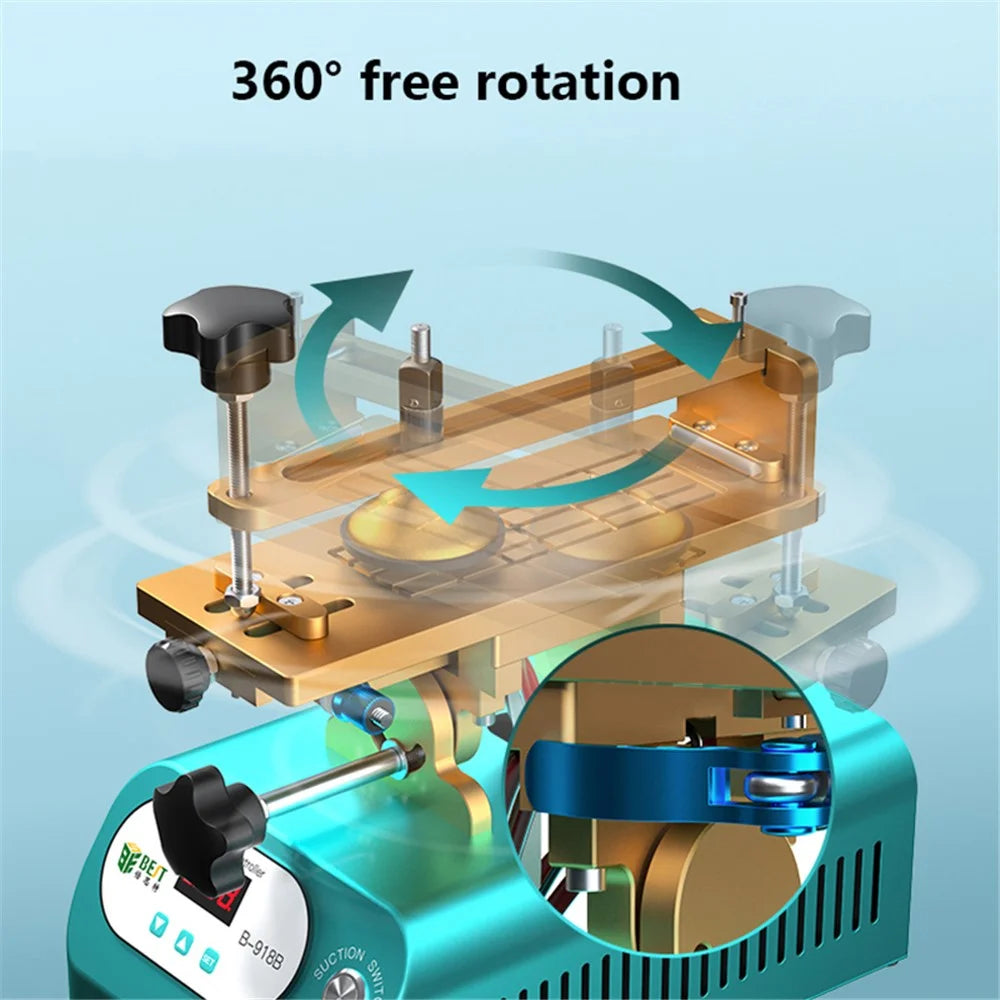BST-B-918B LCD Screen Separator Machine with Suction Cup Rotary Screen Splitting Machine - UK Plug - 6