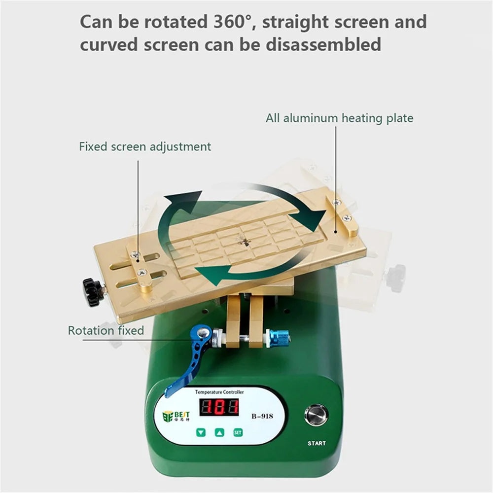 BST-B-918 LCD Vacuum Separator Machine Digital LCD Screen Repair Separator - UK Plug - 3