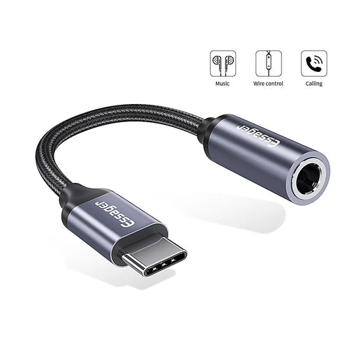 Essager E01 Type C to 3.5mm Jack AUX Headphone Adapter Cable for Huawei P30 P20 Pro Xiaomi Mi USB C 3.5mm Earphone Audio Converter - 1