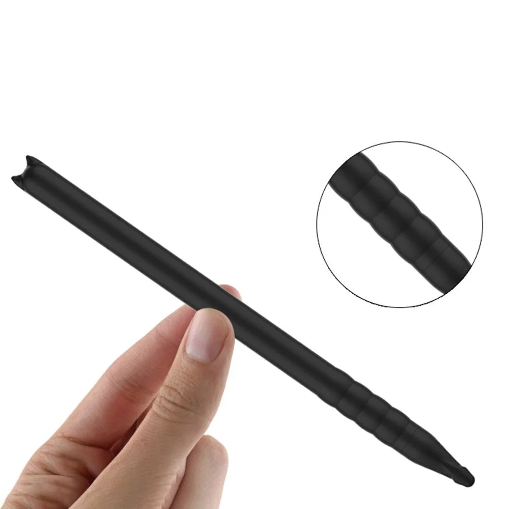 For Apple Pencil Pro / Pencil (2nd Generation) Soft Silicone Protective Pencil Case Wrap Cover Sleeve - Black - 4