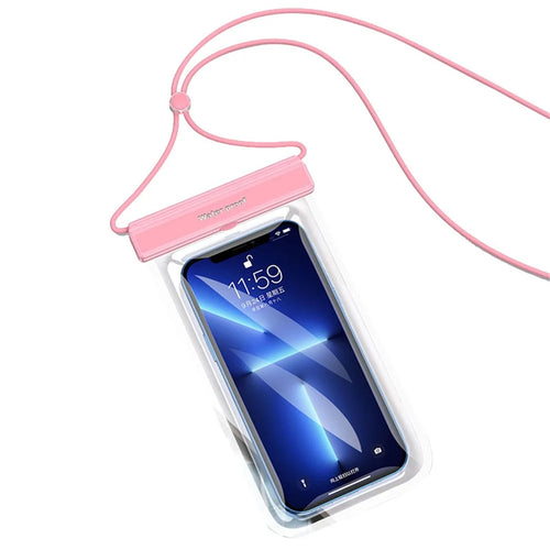IPX8 30m Waterproof Phone Bag Touch Screen Underwater Mobile Phone Sealing Protective Pouch for Cellphones within 7-inch - Pink - 1