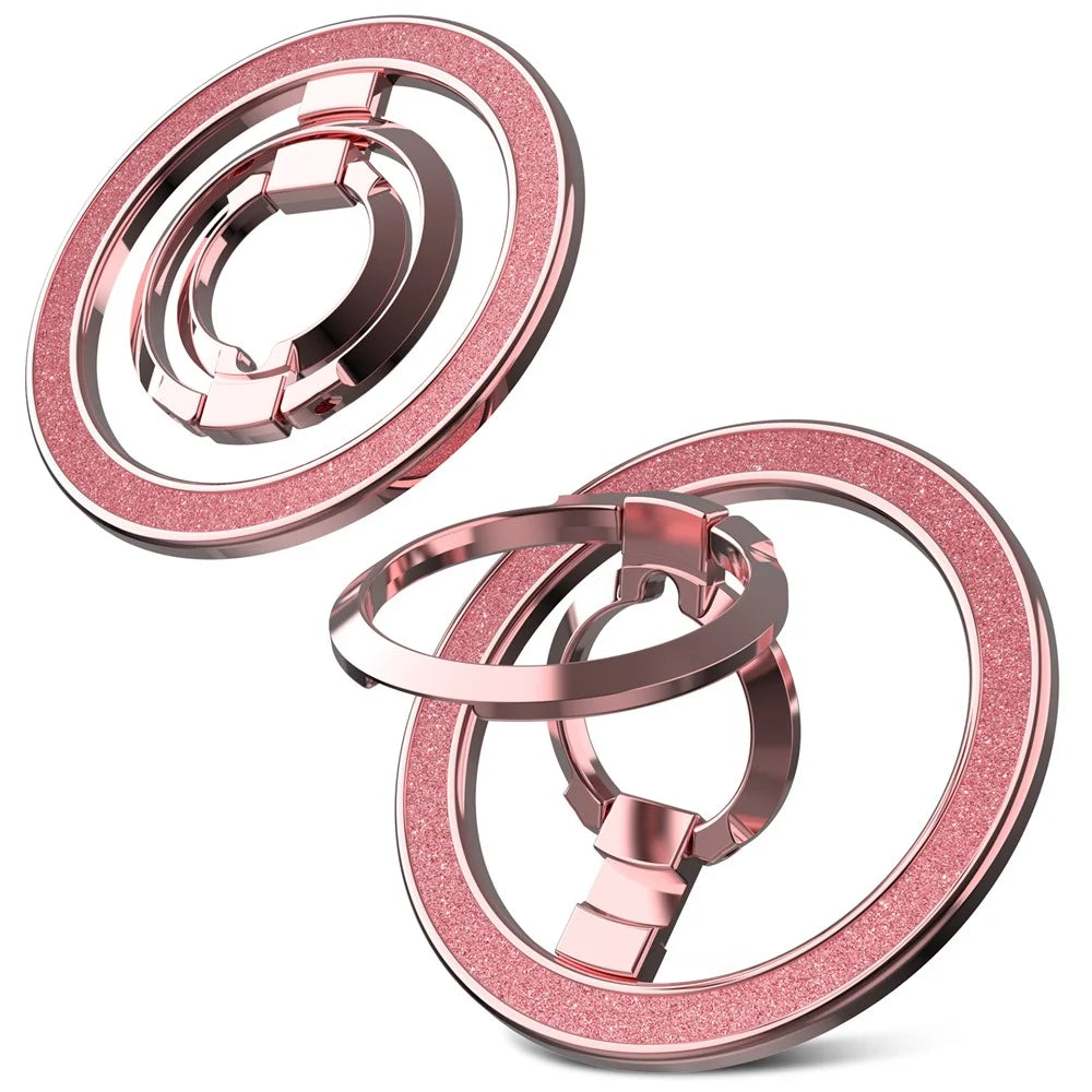 A699 Cell Phone Magnetic Ring Kickstand Smartphone Grip Stand Finger Ring Holder - Pink - 1