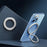 Magnetic Phone Back Ring Holder Kickstand Rotatable Alloy Finger Ring Grip Cellphone Stand - Silver - 2