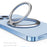 Magnetic Phone Back Ring Holder Kickstand Rotatable Alloy Finger Ring Grip Cellphone Stand - Silver - 5