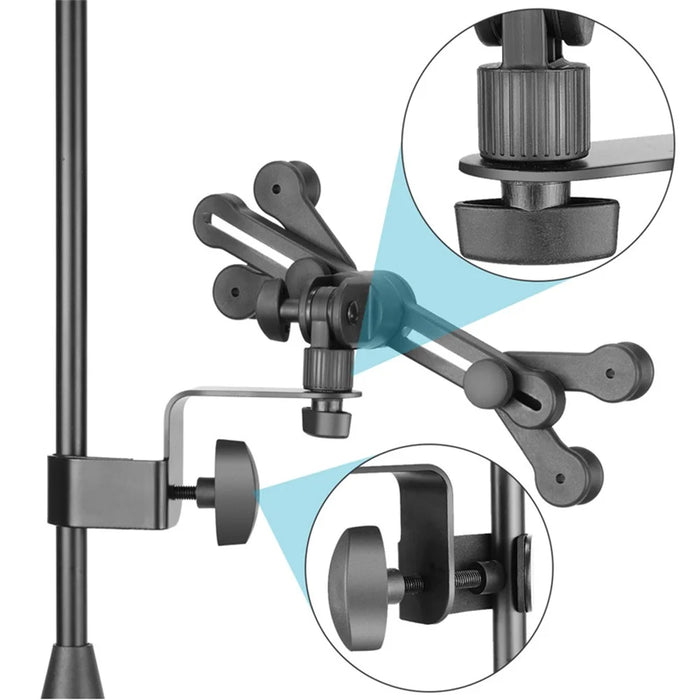 NEEWER NW-105 Large + Small Tablet Clip 360 Degree Rotation Music Microphone Bracket - 4