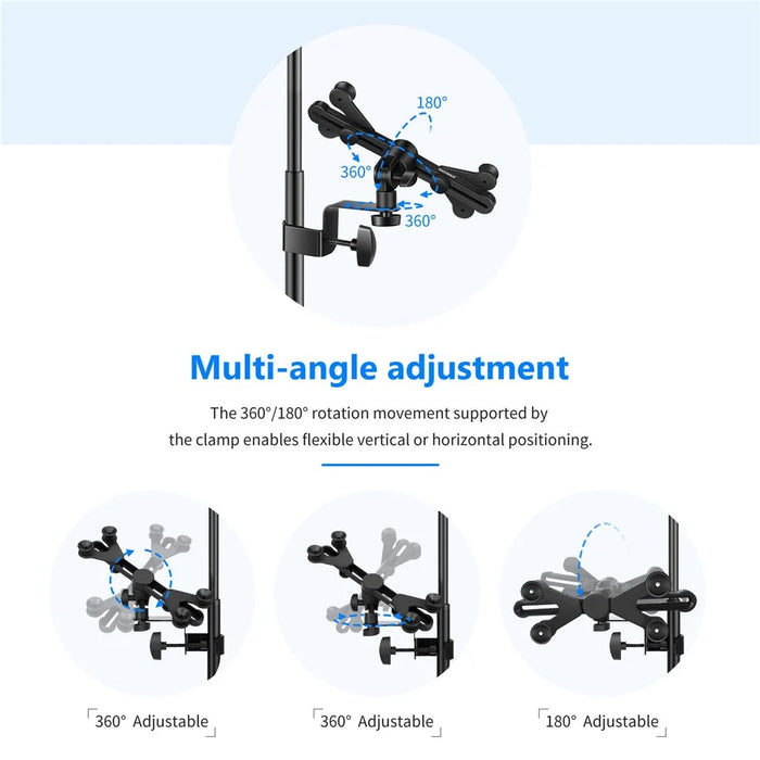 NEEWER NW-105 Large + Small Tablet Clip 360 Degree Rotation Music Microphone Bracket - 7