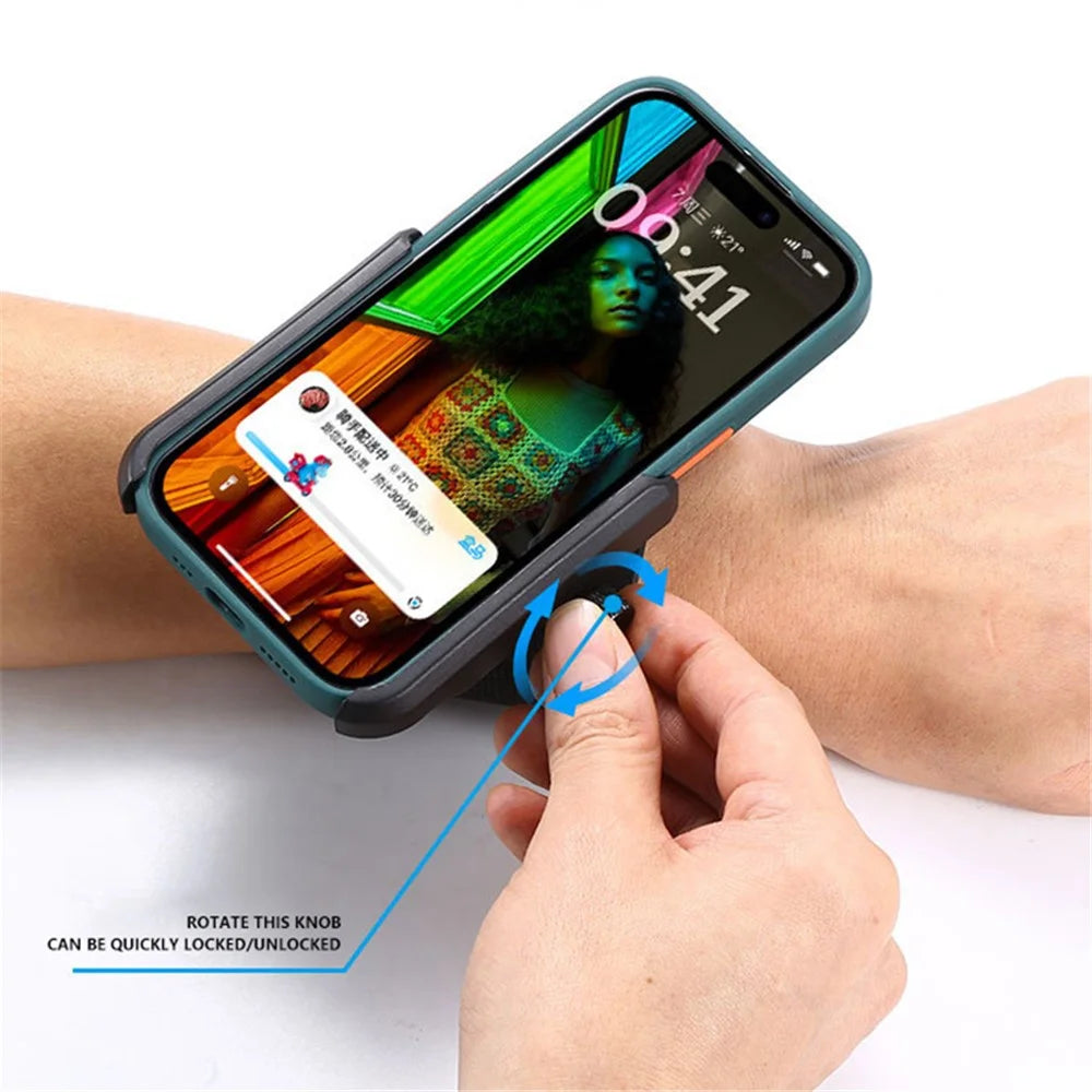 Wristband Phone Holder Mount Rotatable Armband for 4 to 7-inch Universal Smartphone - 4
