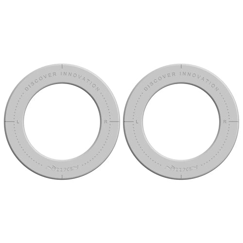 NILLKIN 2Pcs Snaplink Ultra Magnetic Sticker Magnetic Adapter Ring - Grey - 1