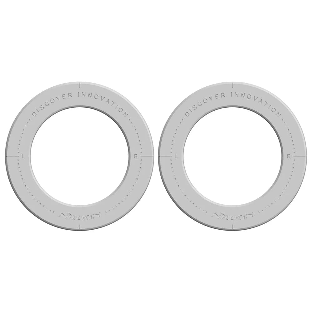 NILLKIN 2Pcs Snaplink Ultra Magnetic Sticker Magnetic Adapter Ring - Grey - 1