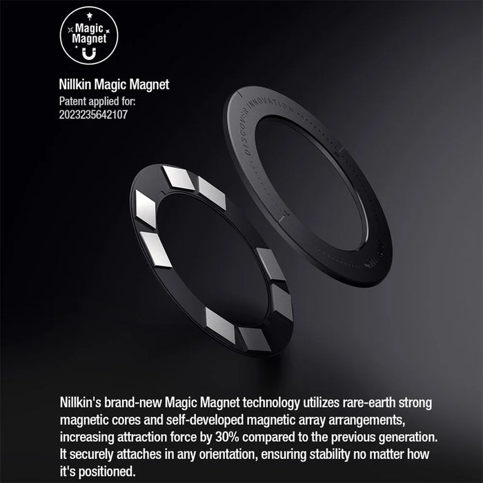 NILLKIN 2Pcs Snaplink Ultra Magnetic Sticker Magnetic Adapter Ring - Grey - 7