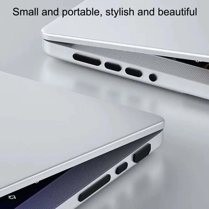 For Macbook Air / Macbook Air with Retina Display 12Pcs / Set Soft Silicone Dust Plug Laptop Interface Protective Caps - Black - 4