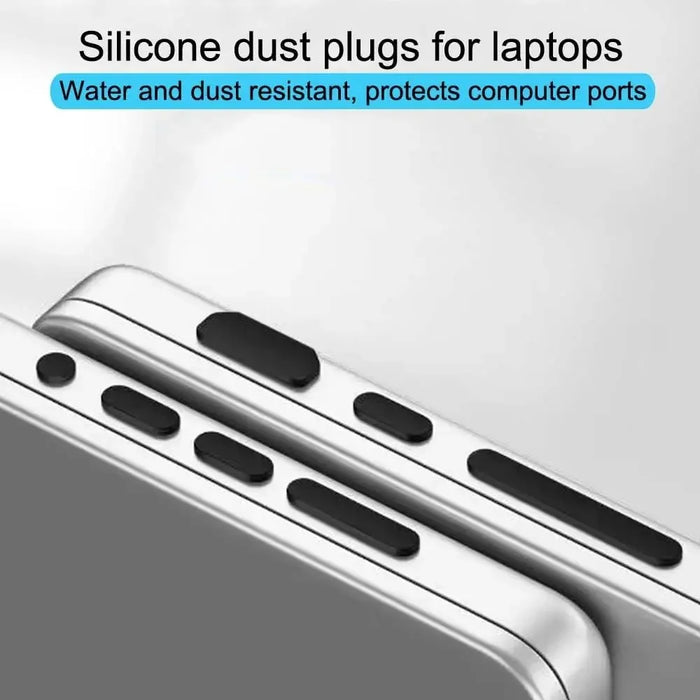 For Macbook Air / Macbook Air with Retina Display 12Pcs / Set Soft Silicone Dust Plug Laptop Interface Protective Caps - Black - 5
