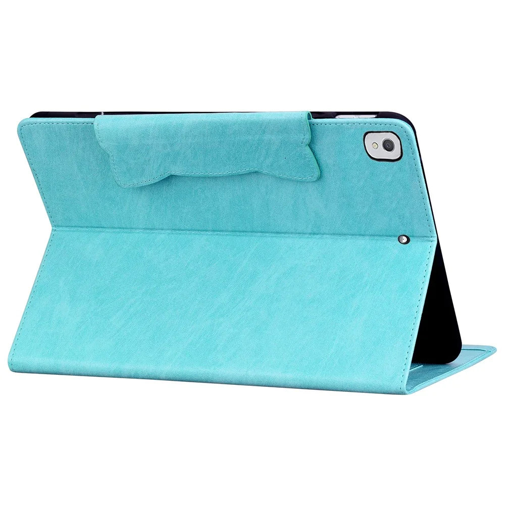 For iPad Pro 10.5-inch (2017) / Air 10.5 inch (2019) / iPad 10.2 (2019) / (2020) / (2021) Case Stand Leather Tablet Cover - Sky Blue - 4