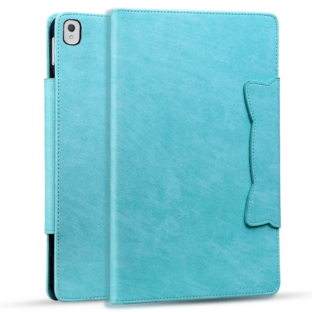 For iPad Pro 10.5-inch (2017) / Air 10.5 inch (2019) / iPad 10.2 (2019) / (2020) / (2021) Case Stand Leather Tablet Cover - Sky Blue - 6