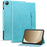 For Samsung Galaxy Tab A9+ X210 X215 X216 Case PU Leather Folio Tablet Cover with Card Slots - Sky Blue - 2