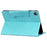 For Samsung Galaxy Tab A9+ X210 X215 X216 Case PU Leather Folio Tablet Cover with Card Slots - Sky Blue - 4