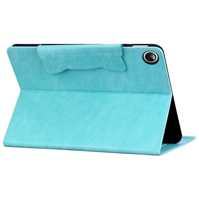 For Samsung Galaxy Tab A9+ X210 X215 X216 Case PU Leather Folio Tablet Cover with Card Slots - Sky Blue - 4