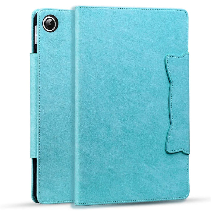 For Samsung Galaxy Tab A9+ X210 X215 X216 Case PU Leather Folio Tablet Cover with Card Slots - Sky Blue - 6