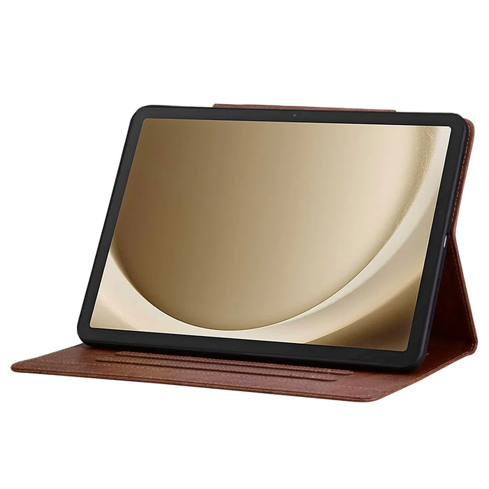 For Samsung Galaxy Tab S9+ / Tab S8+ / Tab S7+ T970 T976B Case Business PU Leather Tablet Cover with Stand Magnetic Clasp - Brown - 5