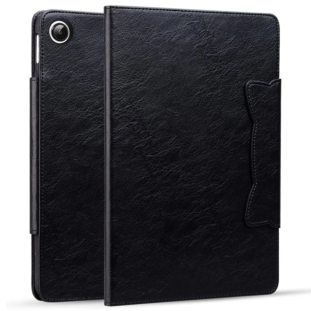 For Samsung Galaxy Tab A9	X110 X115 Stand Case PU Leather Tablet Cover with Magnetic Clasp - Black - 6