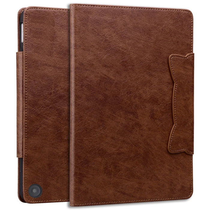 For Amazon Fire HD 10 (2021) / HD 10 Plus (2021) / HD 10 (2023) Tablet Case PU Leather Flip Cover - Brown - 6