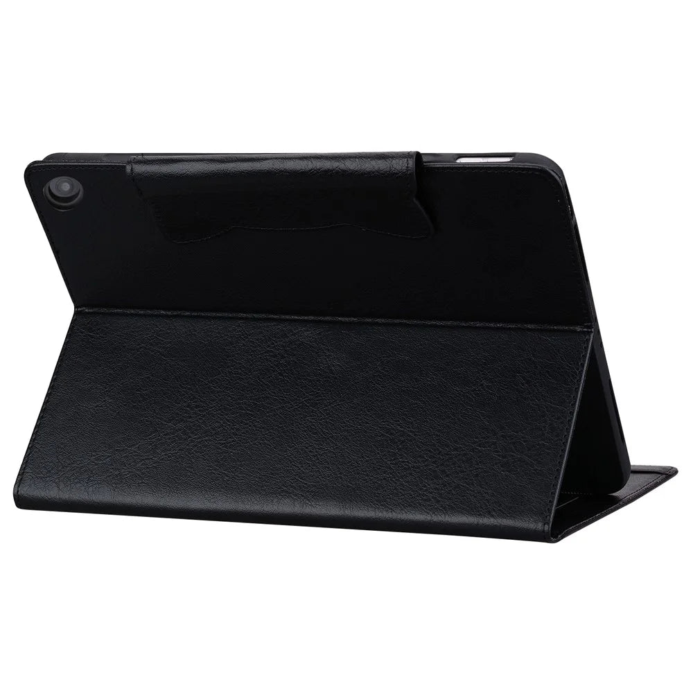 For Amazon Fire HD 8 (2020) / HD 8 (2022) Case PU Leather Stand Tablet Cover with Card Holder - Black - 4
