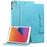 For iPad 9.7-inch (2017) / (2018) Case Magnetic Clasp Protect PU Leather Tablet Cover - Sky Blue - 1