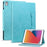 For iPad 9.7-inch (2017) / (2018) Case Magnetic Clasp Protect PU Leather Tablet Cover - Sky Blue - 2