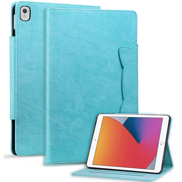 For iPad 9.7-inch (2017) / (2018) Case Magnetic Clasp Protect PU Leather Tablet Cover - Sky Blue - 2