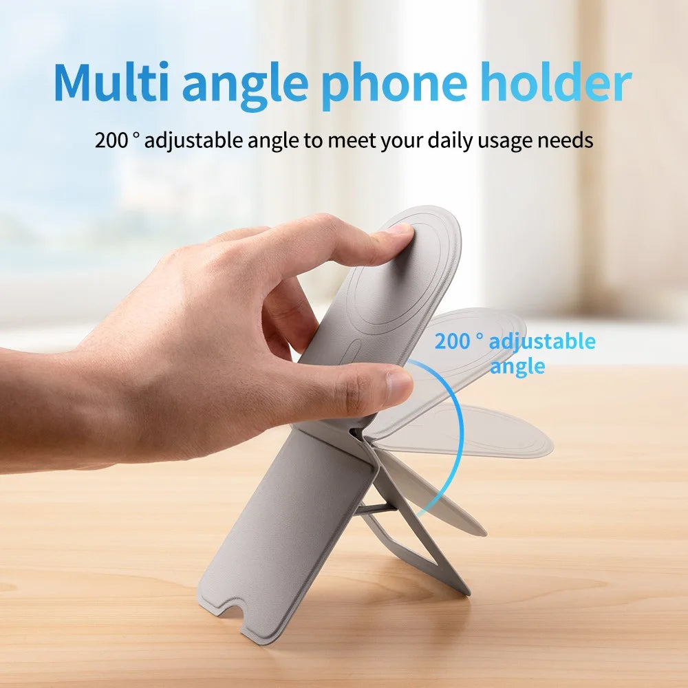 Magnetic Phone Stand Desktop Folding Phone Holder - Grey - 3