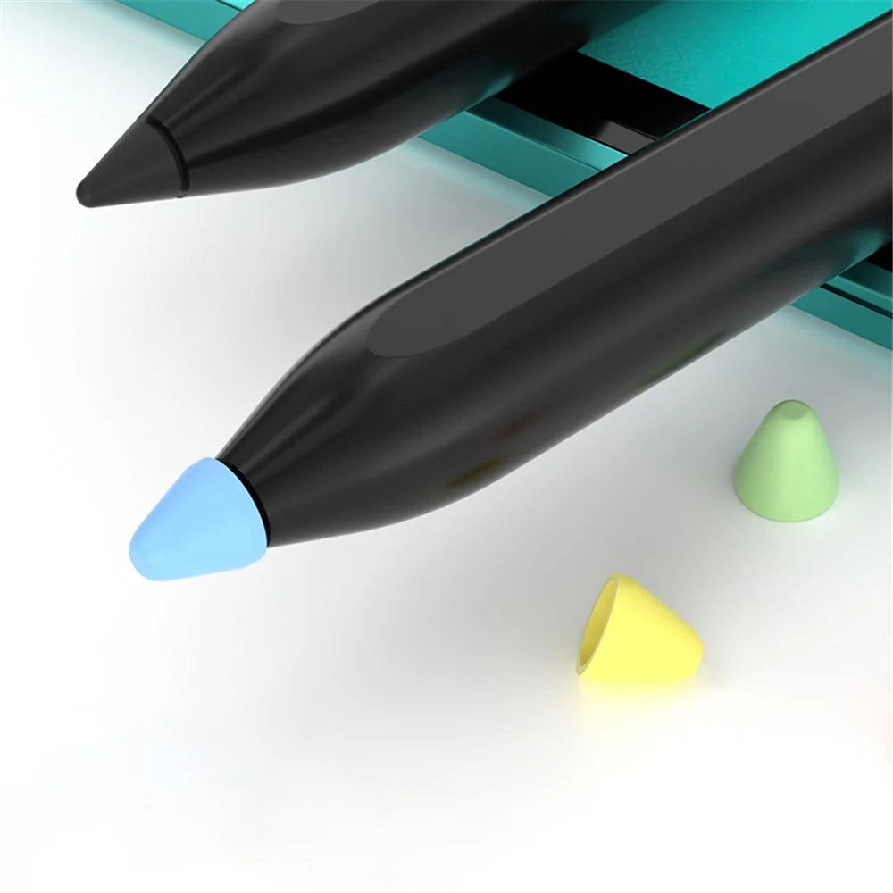 For Xiaomi Smart Pen 10Pcs Soft Silicone Pen Tip Cover Touch Screen Stylus Pen Nib Sleeve - Black - 3