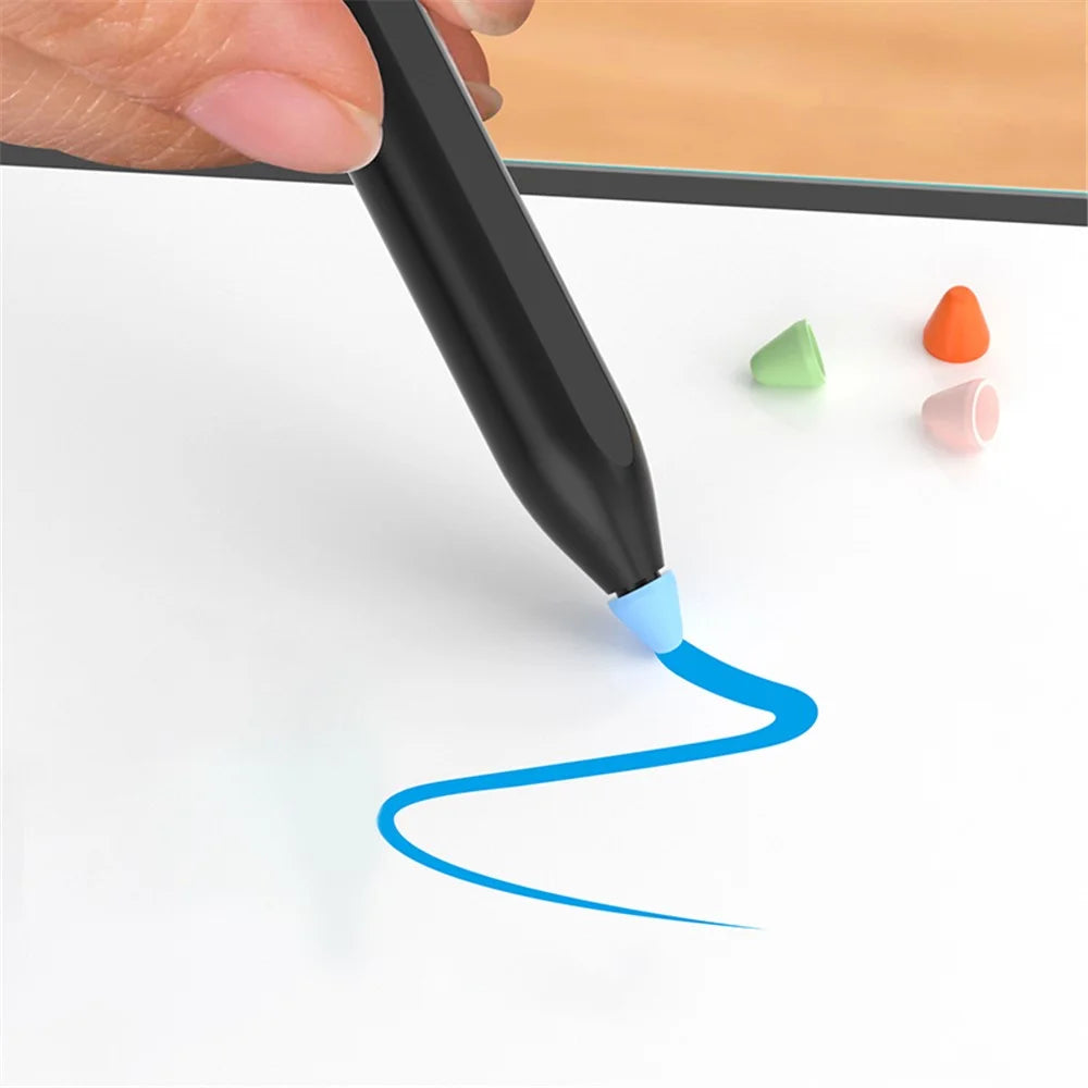 For Xiaomi Smart Pen 10Pcs Soft Silicone Pen Tip Cover Touch Screen Stylus Pen Nib Sleeve - Black - 4