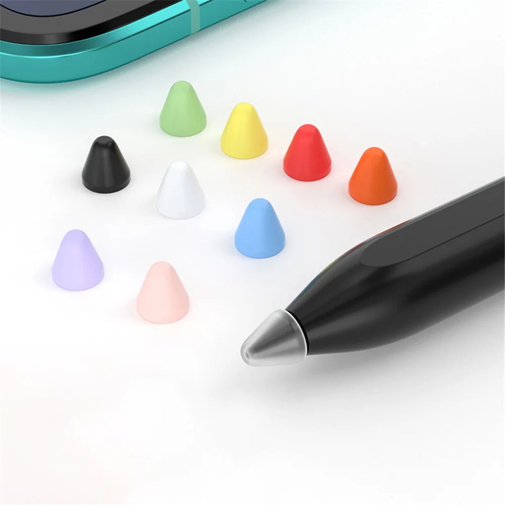 For Xiaomi Smart Pen 10Pcs Soft Silicone Pen Tip Cover Touch Screen Stylus Pen Nib Sleeve - Black - 6