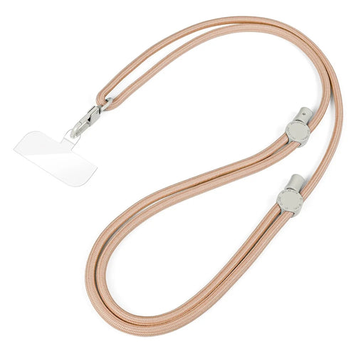 DUX DUCIS PLAZ Series 146cm Phone Lanyard Polyester Crossbody Strap Neck Rope with Tether Tab - Amber Color - 1