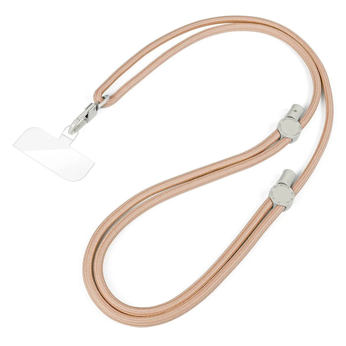 DUX DUCIS PLAZ Series 146cm Phone Lanyard Polyester Crossbody Strap Neck Rope with Tether Tab - Amber Color - 1
