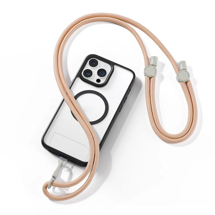 DUX DUCIS PLAZ Series 146cm Phone Lanyard Polyester Crossbody Strap Neck Rope with Tether Tab - Amber Color - 2