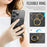 MAGKING K1 Kickstand Magnetic Card Holder RFID Blocking Cell Phone Wallet Built-In Ring - Black - 6