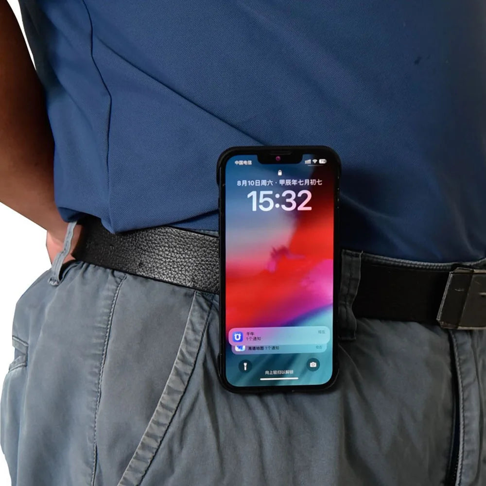 Phone Belt Clip with Round Adhesive Patch, Universal Sport Cell Phone Belt Holder - 4