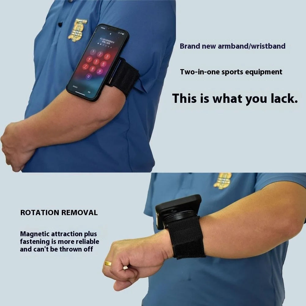 Phone Arm Strap Wrist Strap with Round Adhesive Patch, Magnetic Plus Buckle Quick Release Wrist Bracket - 5