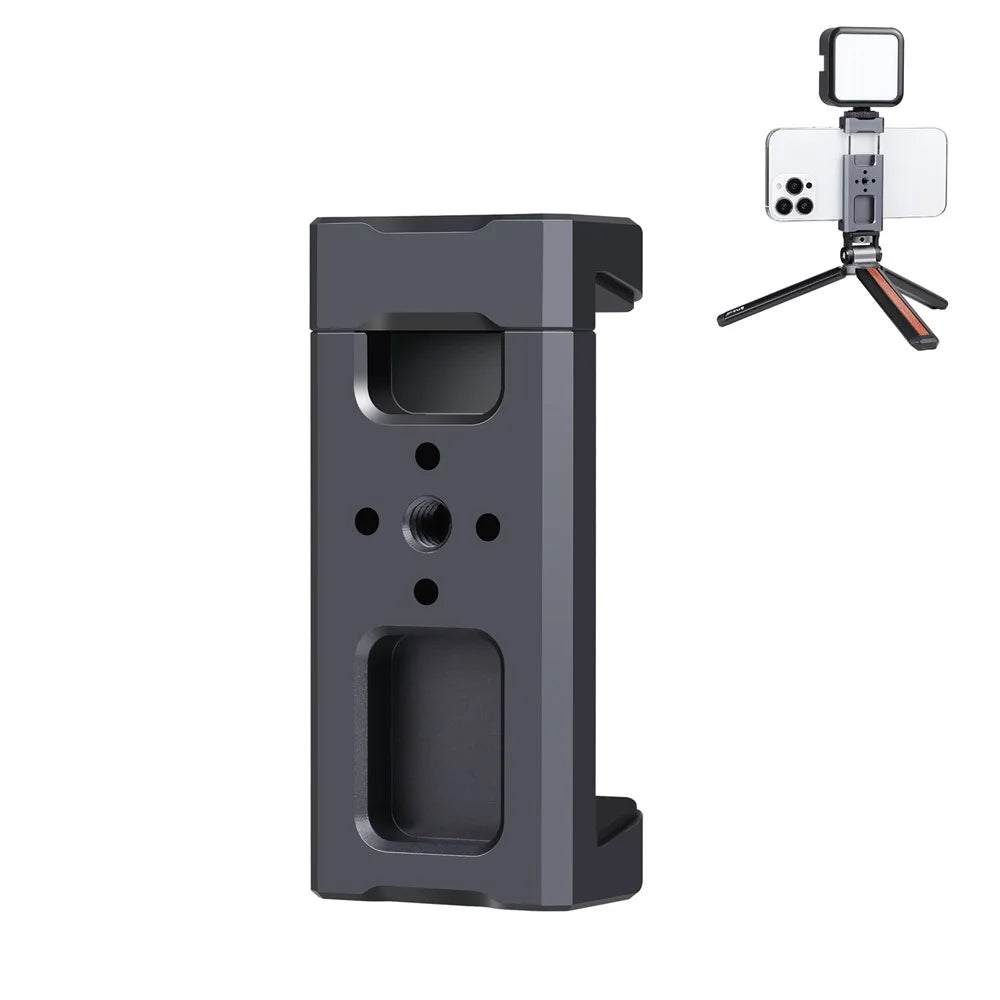 PULUZ PU3205B Cold Shoe Phone Clamp Retractable Aluminum Alloy Phone Clip - 1