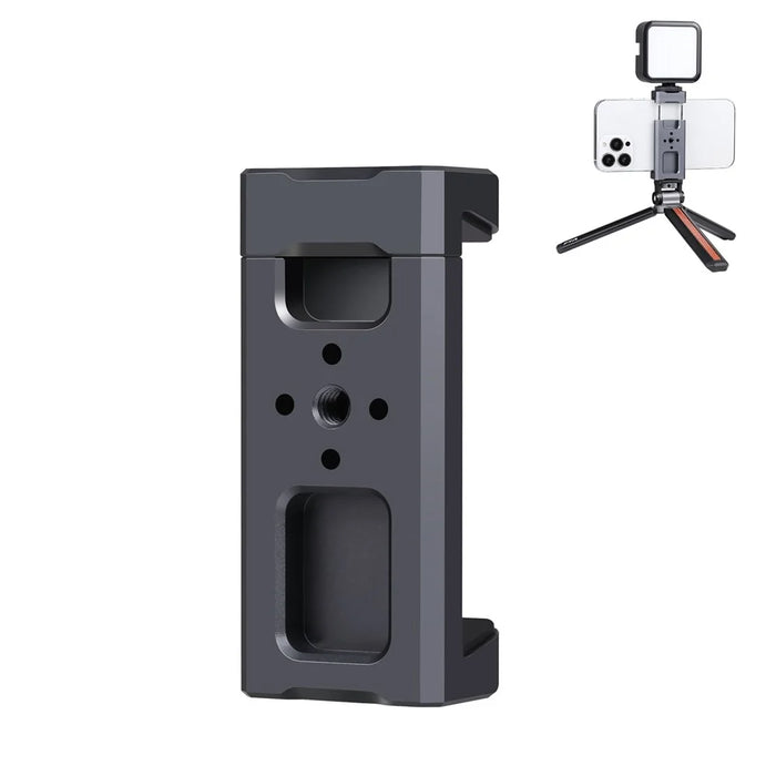 PULUZ PU3205B Cold Shoe Phone Clamp Retractable Aluminum Alloy Phone Clip - 1