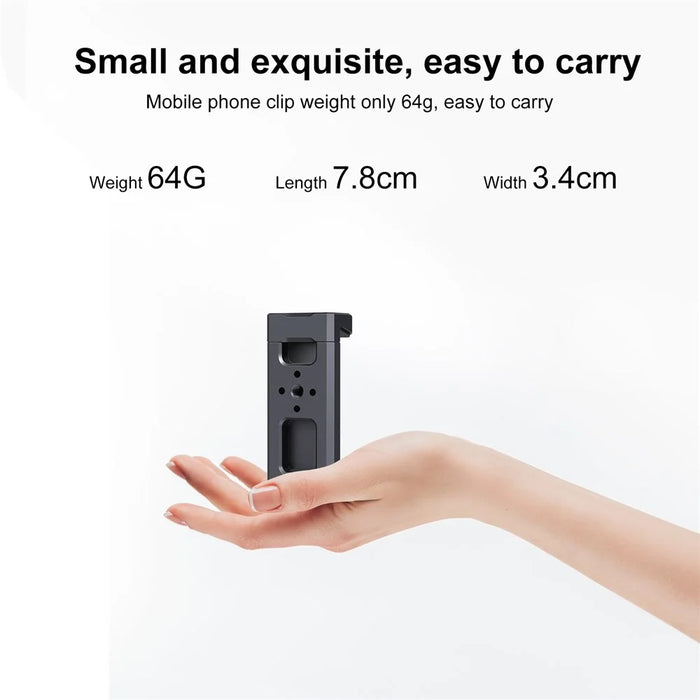 PULUZ PU3205B Cold Shoe Phone Clamp Retractable Aluminum Alloy Phone Clip - 4