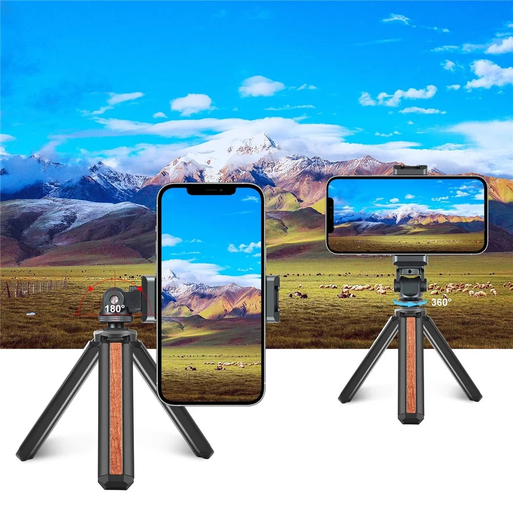 PULUZ PU3206B Gimbal Cold Shoe Phone Clamp Aluminum Alloy Retractable Phone Clip Holder - 2