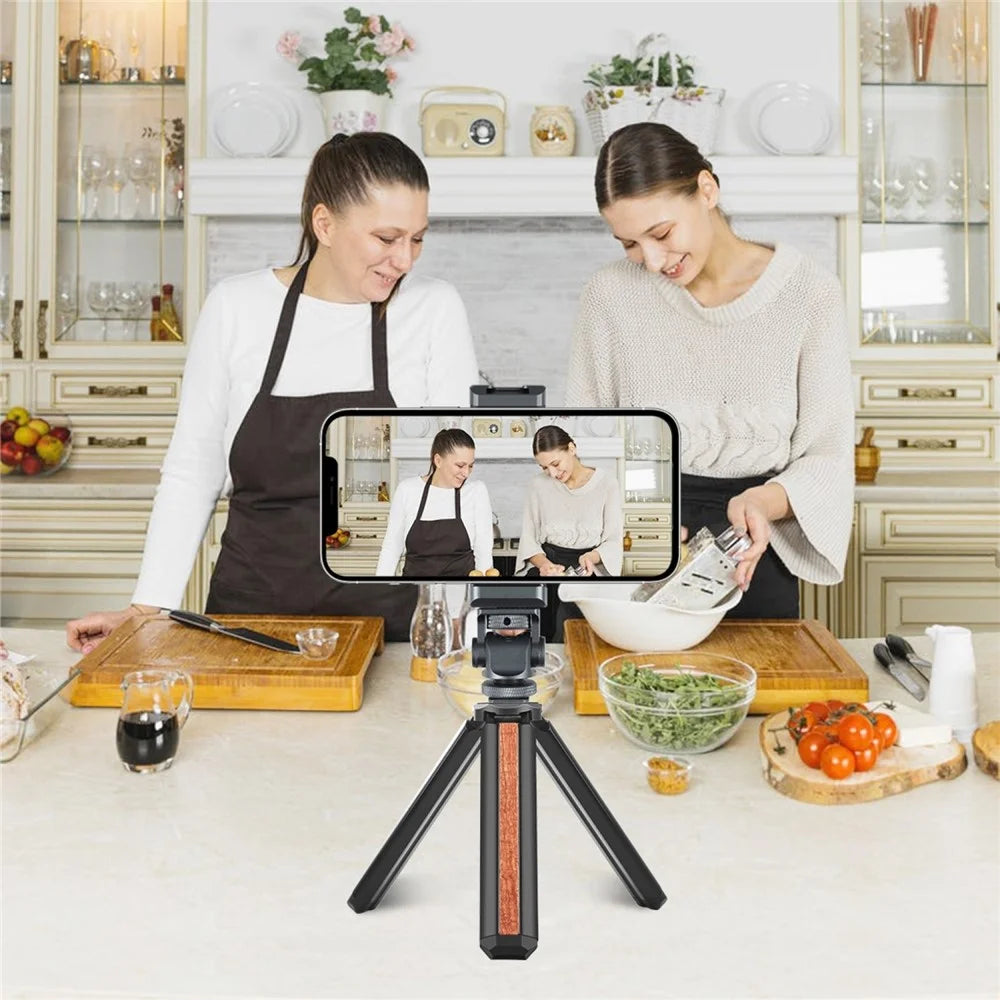 PULUZ PU3206B Gimbal Cold Shoe Phone Clamp Aluminum Alloy Retractable Phone Clip Holder - 3