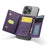 MAGKING K2 Kickstand Magnetic Card Holder RFID Blocking Cell Phone Wallet - Purple - 2